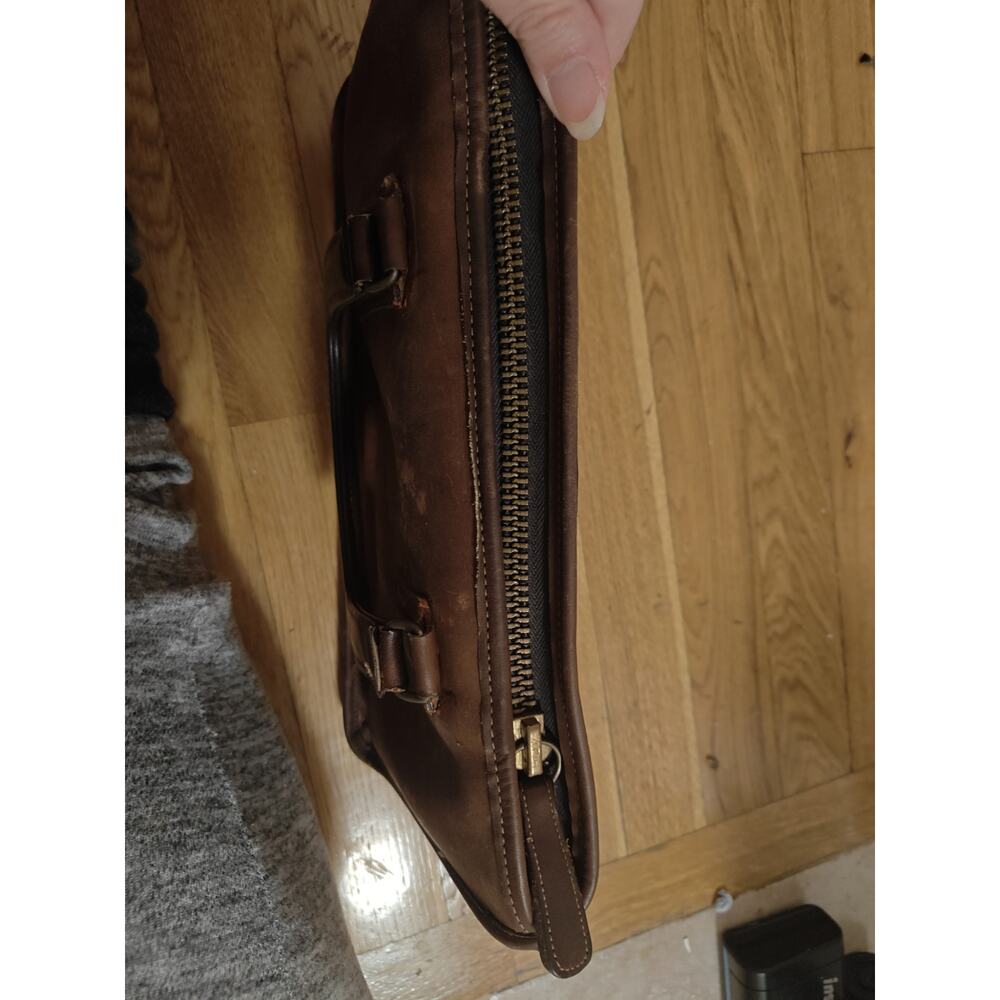 Coach Vintage Slim Compact Leather Satchel Whiskey Brown Bonnie Cashin Rare 70s - Picture 3 of 9